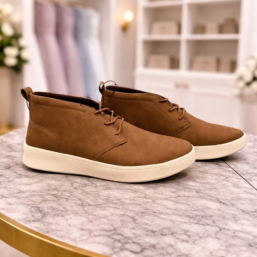 IZOD Palmer Brown Chukka Sneakers Men’s 11 Casual Minimal Lace Up Shoes NIB